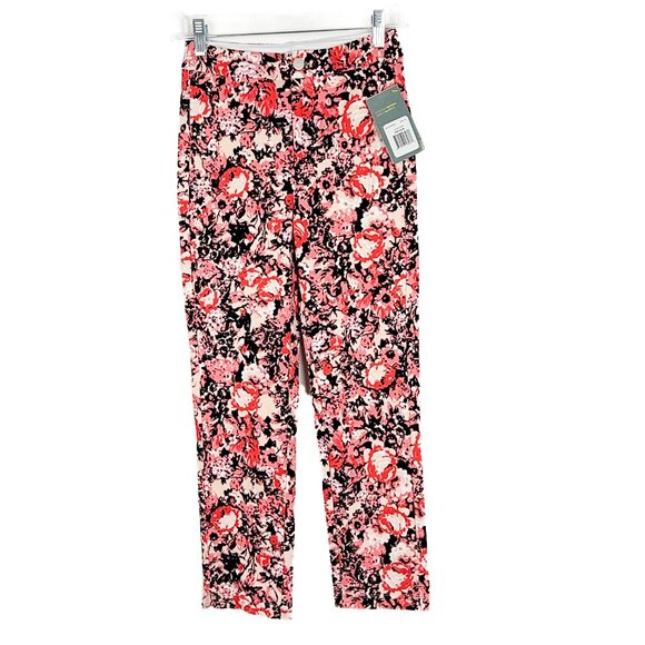 Lysse Pants - NWT Lysse High Waist Stretch Floral Print Ankle Pants Bold Garden Size XS NEW